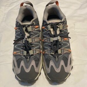 Adidas Gray and Orange Trail Sneakers